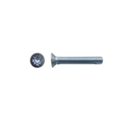 500 Vis Métaux Tête Fraisée Pozidriv 5 x 12 mm – DIN 965 – Zingué blanc – D-Work