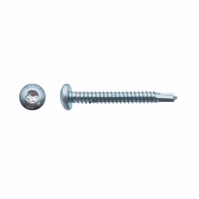 250 Vis Autoperceuses Tête Cylindrique Torx 4.8 x 50.8 mm – Zingué blanc – D-Work
