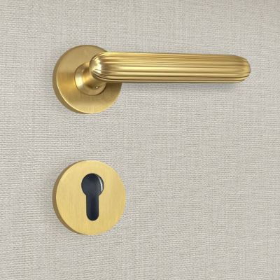 Poignée de porte design à cylindre finition aspect or mat Tina – KATCHMEE