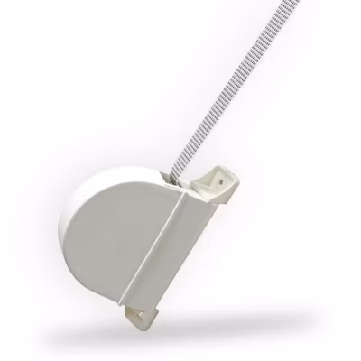 AMIG – Boîtier enrouleur de sangle de volet pivotant – 20 mm – Blanc/À points