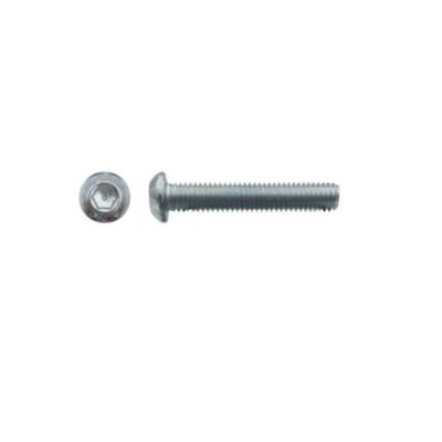 100 Vis Métaux Tête Bombée 6 Pans Creux F/Total BHC 10 x 16 mm – 7380-1 – 10.9 – Zingué blanc – D-Work