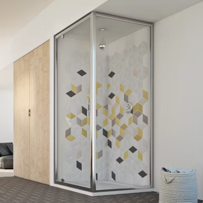 Cabine douche 75×80 Ouv. 75 CM 198 Transparent mod. Cristal Duo 1 Porte