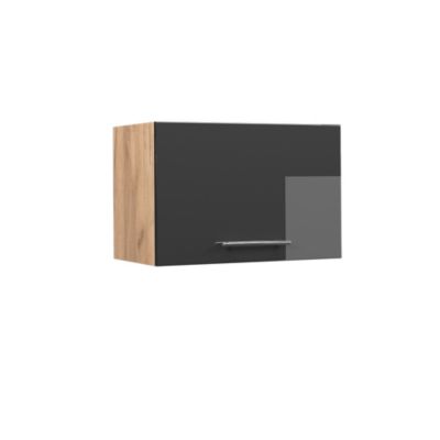 Vicco Elément haut de cuisine Anthracite Haute brillance 60cm Plat
