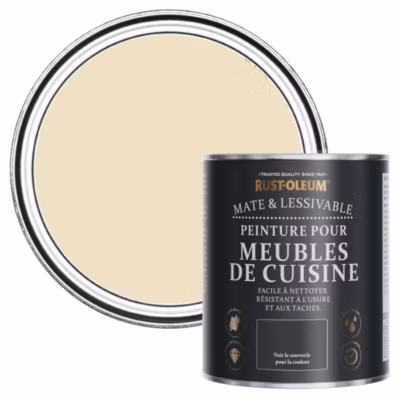 Peinture Beige pour Meubles de Cuisine, Mat – RUST-OLEUM – Plume 750ml