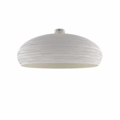LUMICOM – UFO Plafonnier, 1xE27, max 42W, métal, blanc brillant, D.60cm