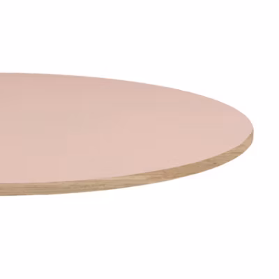 Plateau rond 90cm couleur rose bourbon chants imitation bois – Restootab