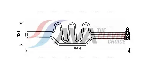 Radiateur d'huile, direction AVA COOLING BWA3469