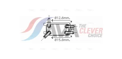 Radiateur d'huile de boîte automatique AVA COOLING VO3135