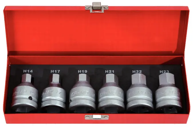 KS TOOLS – Jeu d'embouts à chocs 6 pans – 515.0000