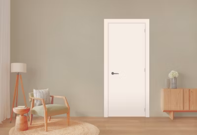 Bloc Porte Blanc Pur Lacdor  H204 X L83 Cm Côte Tableau P.gauche Gd Menuiseries
