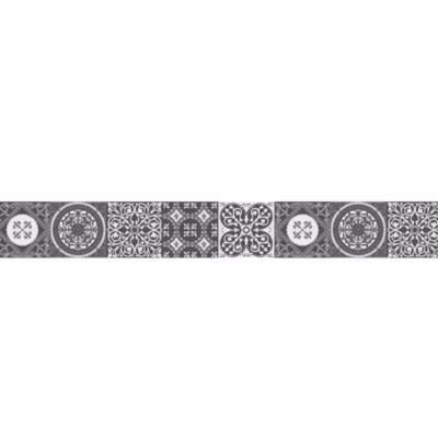 Frise adhésive autocollante 15 cm X 300 cm, carreaux de ciment azulejos gris et clairs, décoration murale intérieure