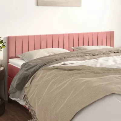 vidaXL 2x Têtes de Lit Meubles de Chambre à Coucher Accessoires de Lit Simple Têtes de Cadre de Lit Intérieur Rose 346269
