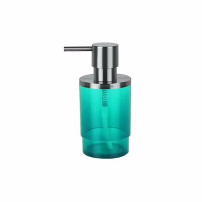 Distributeur de savon Acrylique NYO Bleu turquoise transparent Spirella