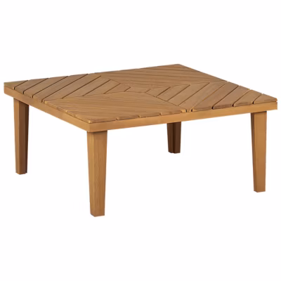 Table basse de jardin BARATTI 70 cm 70 cm Acacia Marron