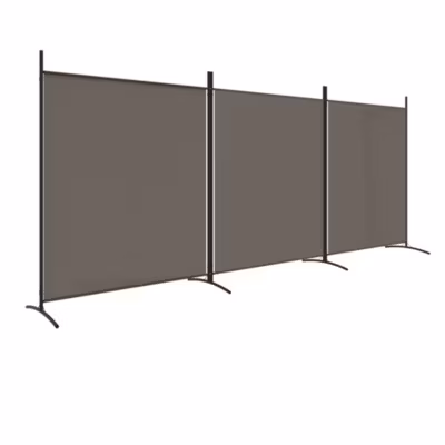 Paravent, Séparateur, Cloison de séparation 3 panneaux Anthracite 525×180 cm Tissu