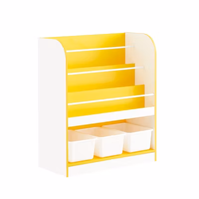 SoBuy Bibliothèque Enfant avec Boîtes de Rangement, 63x30x76 cm KMB108-G