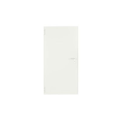 Porte Métallique Industrielle De Service Isolée Réversible L1100 H2150 RAL9010 En Applique