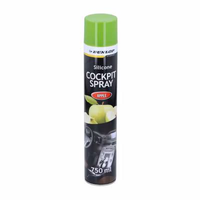 DUNLOP Spray Cockpit 750ml Pomme, Nettoyant Tableau de Bord Auto, Parfum Pomme Longue Durée, Protège & Entretien Intérieur