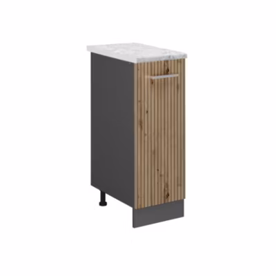 Vicco Meuble de cuisine Chêne Artisan 30cm PT Marbre