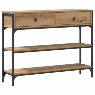 Table console avec tiroir Chêne artisanal 72,5 x 25 x 75 cm vidaXL