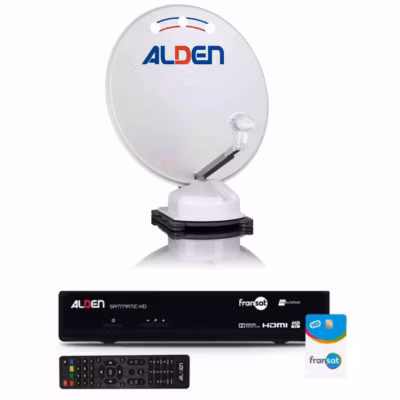 ORBITER 65 Parabole Auto + Récepteur satellite SATMATIC HD FRANSAT ALDEN
