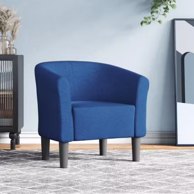 vidaXL Fauteuil Cabriolet, Chaise avec Accoudoirs, Canapé avec Dossier, Siège Rembourré, Meuble de Salon Chambre Bureau, 356431
