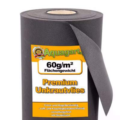 500 m² film de paillage, toile de paillage 60 g 1,6 m de large Aquagart