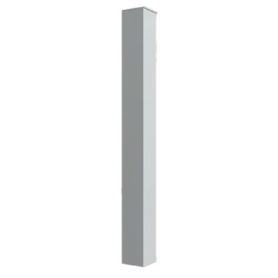 Poteau support aluminium sur platine H1400 mm Dimension poteaux 120 mm x 120 mm Couleurs Gris clair (RAL 7035)