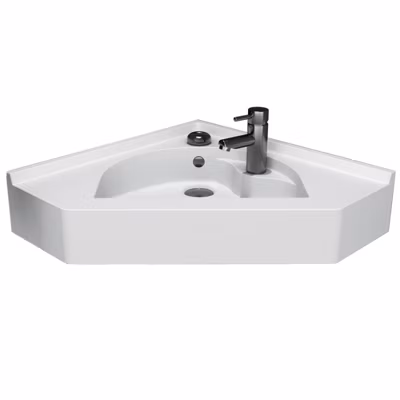 Vasque d&rsquo;angle suspendue RESIANGLE- 50x50cm
