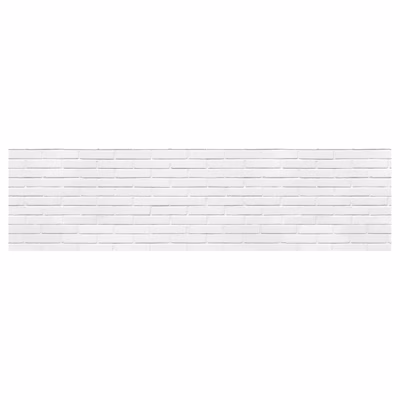 Brise vue trompe l&rsquo;oeil brique LOFT BLANC, H.0.8 x L.3 m, 100% occultant, Made in France par Scenolia + kit de fixation offert