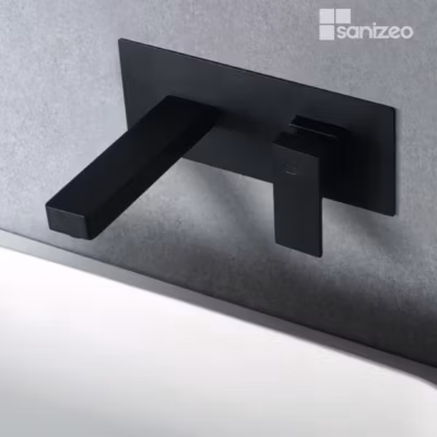 Mitigeur de Lavabo Encastré Anti-Calcaire Noir Mat IMEX SUIZA GLE020/NG