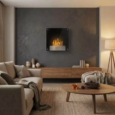 Cheminée éthanol Squarebox – Coloris Noir