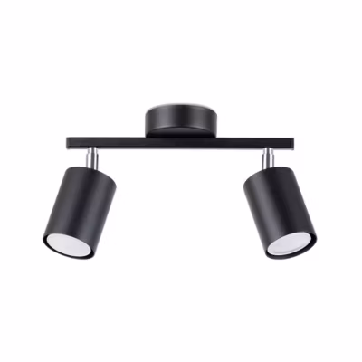 Plafonnier en acier 2 lampes 26x8x20cm Sollux