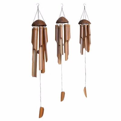 Carillon à vent bambou – Marron 30 cm