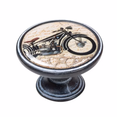 Bouton de meuble zamac diamétre 37 mm oxydé decapé moto 3 lot de 12 piéces