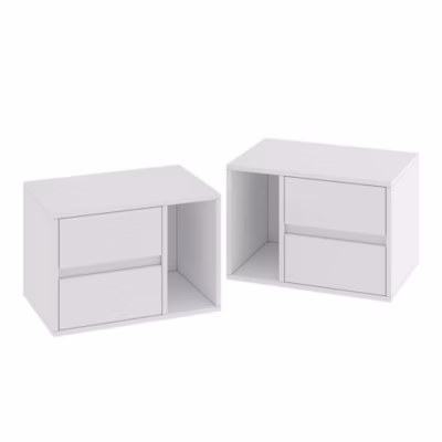Vicco Table de nuit Blanc Lot de 2