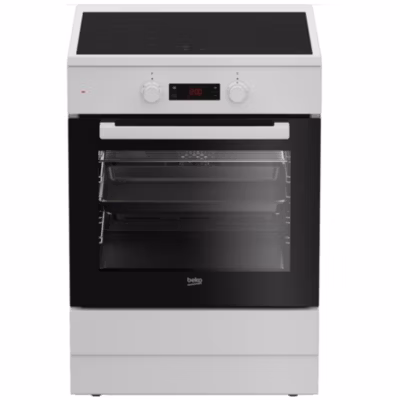 Cuisinière induction 72l 3 feux blanc Beko FSE68302MWC
