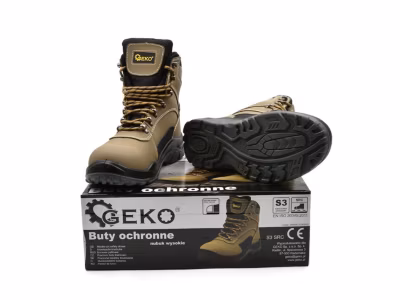 GEKO Bottes Sécurité Hautes Nubuk S3 SRC Taille 46 Modèle 7
