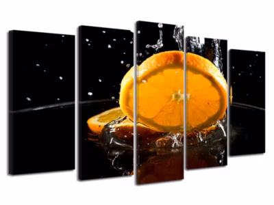 DECLINA, Tableau toile imprimée, déco cuisine, Tableau déco Fruits, l&rsquo;Orange, 150×80 cm