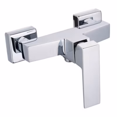Robinet de douche monocommande VERCO avec finition chromée brillante en laiton Kibath