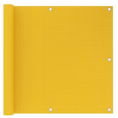 vidaXL écran de balcon Jaune 90×500 cm PEHD