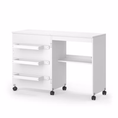 Vicco La table de couture Blanc 118×79.3cm avec 3 étagères