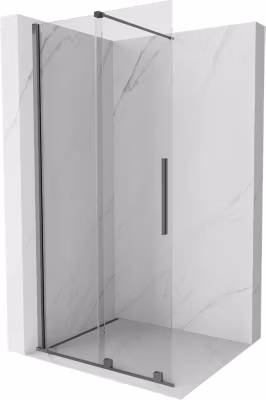Mexen Velar paroi de douche coulissante Walk-in 80 x 200 cm, transparent 8 mm, métal canon – 871-080-000-03-95