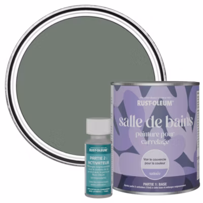 Peinture Verte pour carrelage de Salle de Bain, Satinée – RUST-OLEUM – Sérénité 750ml