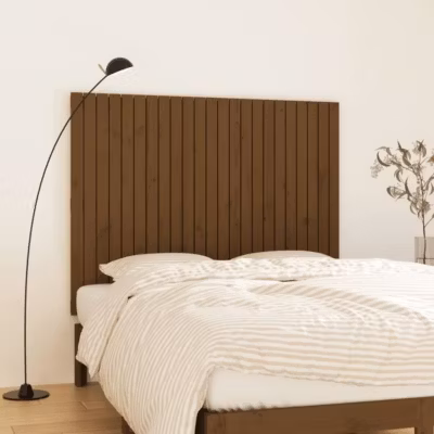 824946 vidaXL Tête de lit murale Marron miel 146,5x3x110cm Bois massif de pin