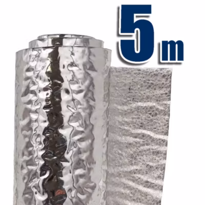 Isolation Thermique Sols (7,5m² : 5m x 1,5m) Spécial plancher chauffant et chauffage par le sol. 100% aluminium et polyéthylène