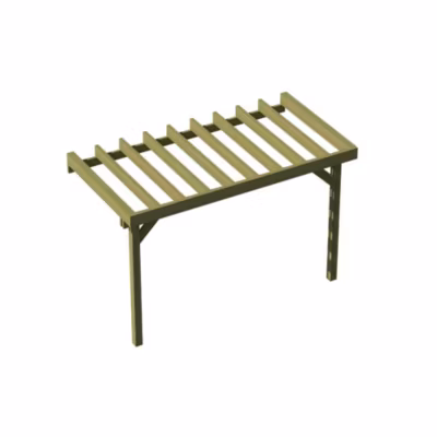 Structure Terrasse Bois Pilotis en Kit – 4×2,10m – 8,4m2 – Solives + Poteaux – Sapin Traité Autoclave – Personnalisable