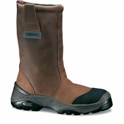 Bottes de sécurité non fourrées cuir Pull-up BURAN CI SRC marron P39 – LEMAITRE SECURITE – BURAS30BF-39
