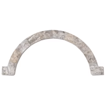 Margelles pour escalier roman Travertin Gris Silver 150x33x5 cm Bord 1/2 Rond (à l&rsquo;unité) – RO&rsquo;MA NATURE