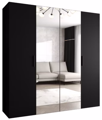 Armoire Bari 2 a portes battantes H. 202 x L.200 x P. 52, 4 portes